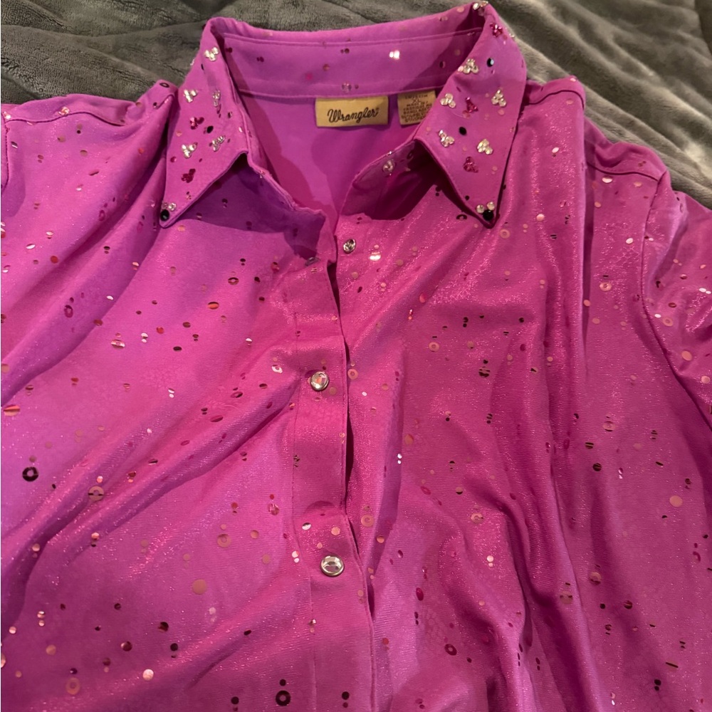 Wrangler Purple/ Pink Sequin Blouse